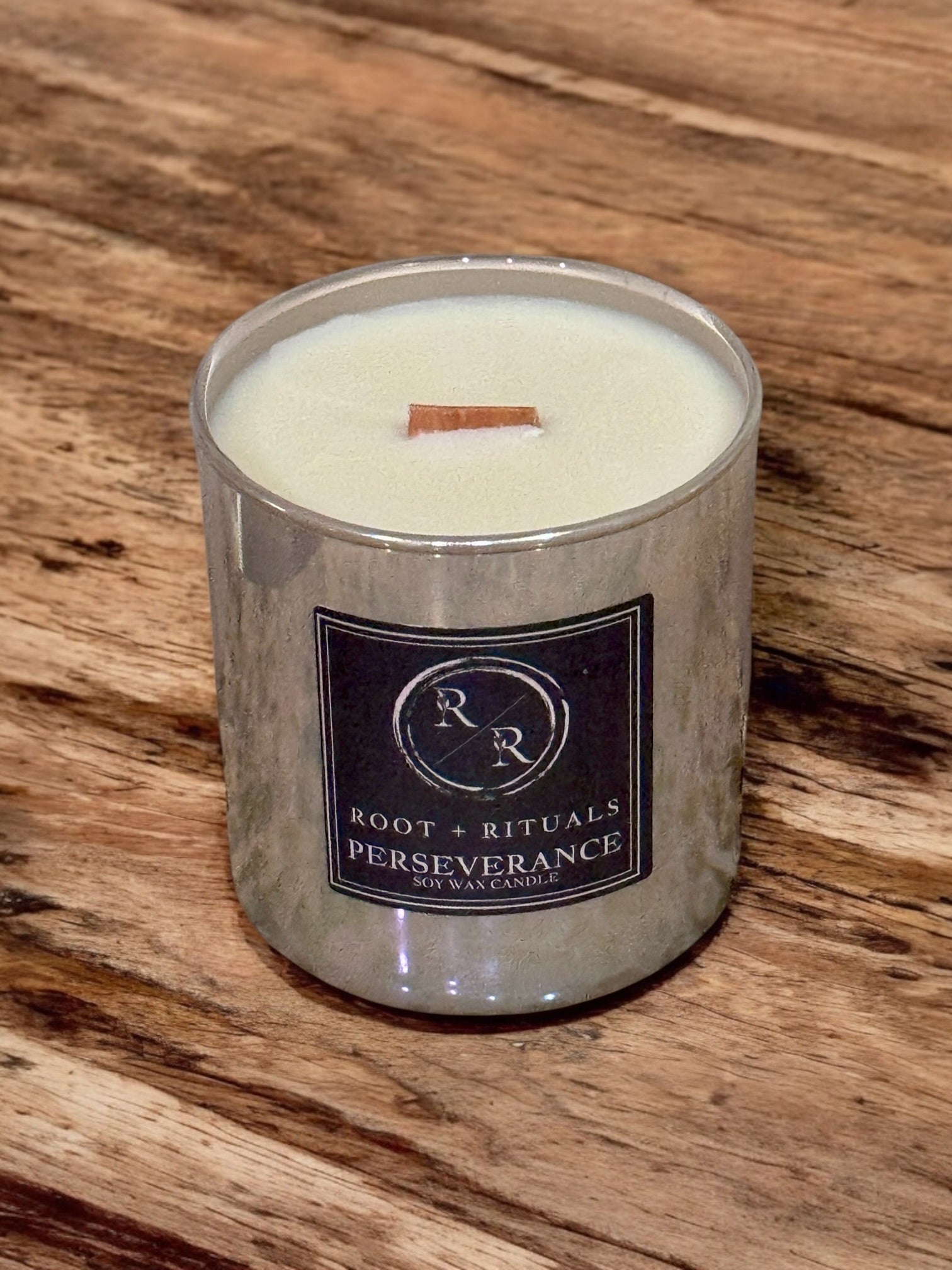 PERSEVERANCE: Taupe Iridescent Candle