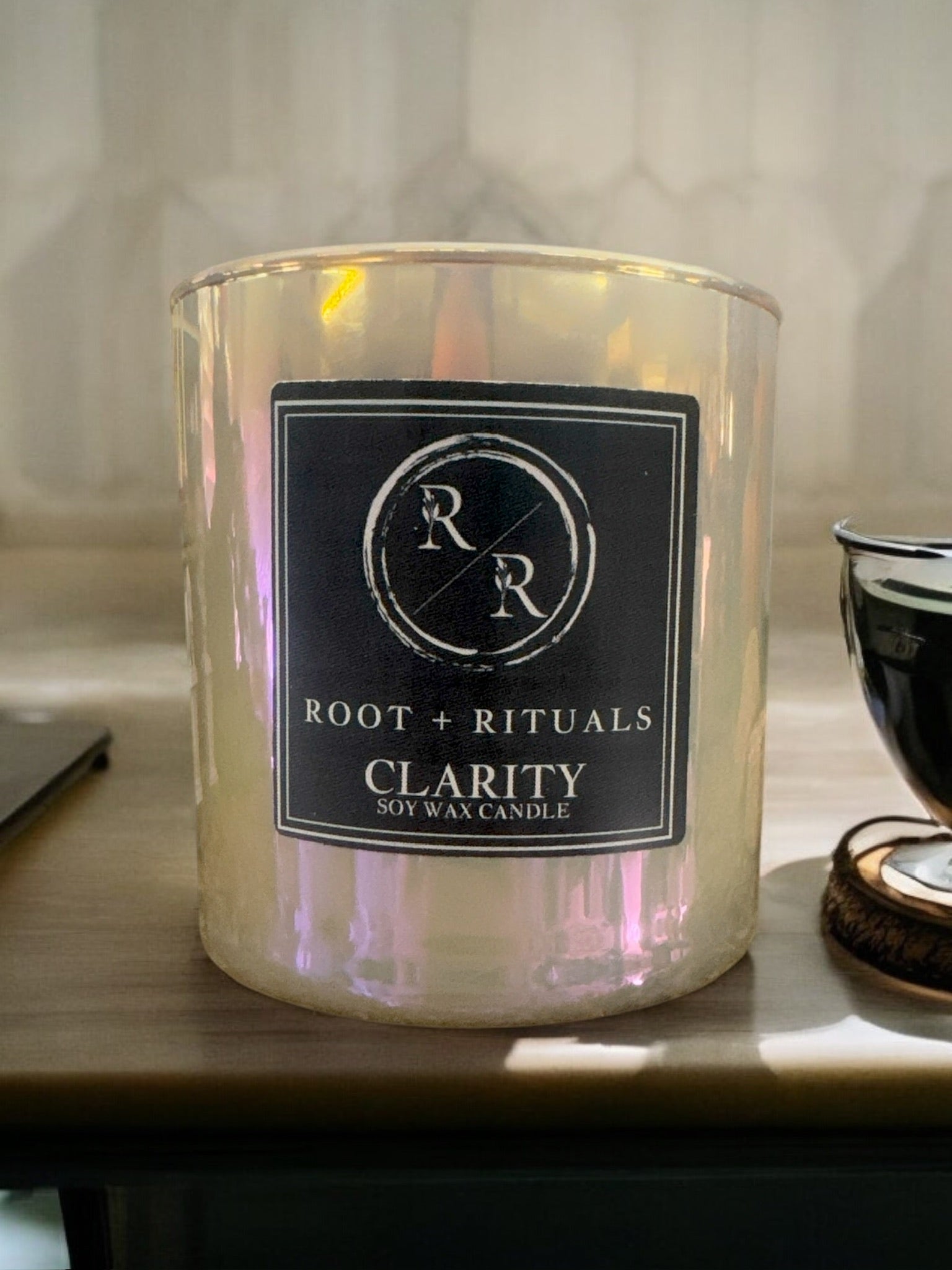 CLARITY: Taupe Iridescent Candle